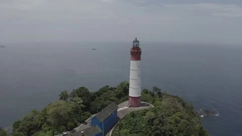 AH - S-LOG Raw File - The Beautiful View of Willem's Tower III Lighthouse Video stock 242388903