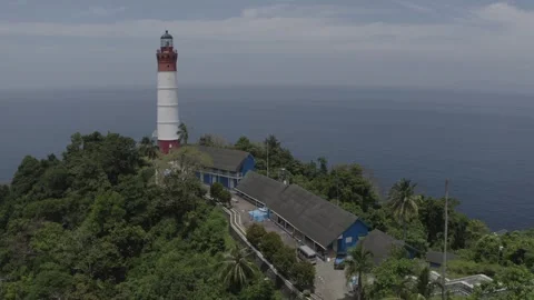 AH - S-LOG Raw File - The Beautiful View of Willem's Tower III Lighthouse Video stock 246862056