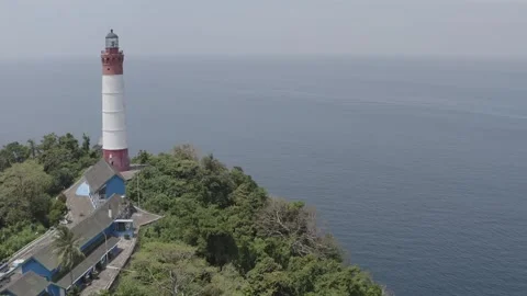 AH - S-LOG Raw File - The Beautiful View of Willem's Tower III Lighthouse Video stock 246863180