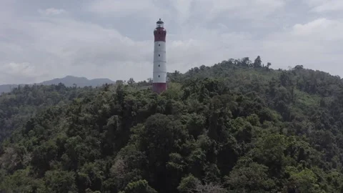 AH - S-LOG Raw File - The Beautiful View of Willem's Tower III Lighthouse Video stock 246863500