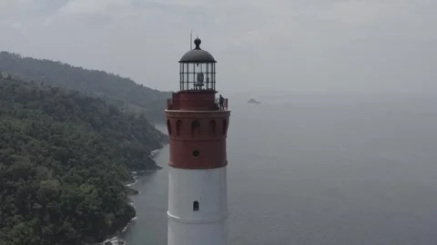 AH - S-LOG Raw File - The Beautiful View of Willem's Tower III Lighthouse Video stock 246863853