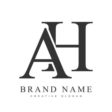 AH trendy logotype template. Initial letter a and h classic font style. Cre.. Stock Illustration
