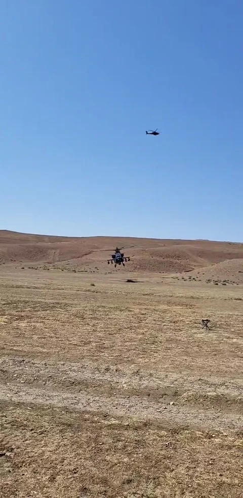 AH64 Apache Low Pass, Tiblisi, Georgia - 01 Aug 2022 Stock-Footage 315973786