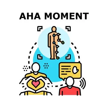 Aha moment discovering solution creative insight concept Stock Illustration