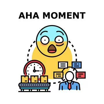 Aha moment problem solving business solution concept Stockillustratie