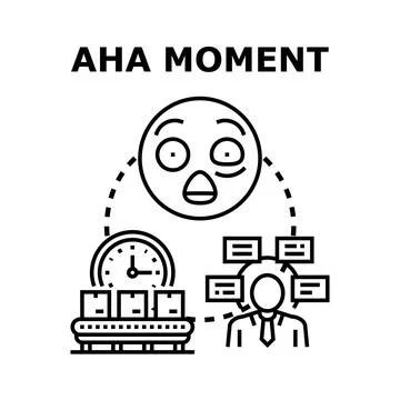Aha moment problem solving business solution concept 스톡 일러스트