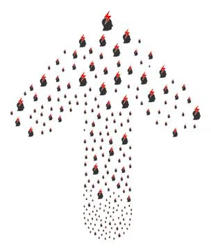 Ahead Cursor Arrow Figure with Person Stress Strike イラスト素材