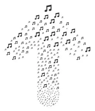 Ahead Motion Arrow Composition with Music Illustrazione stock