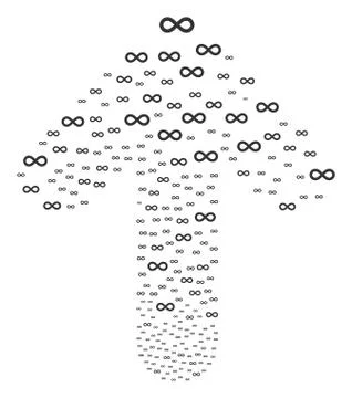 Ahead Path Arrow Figure with Infinity Stock Illustration