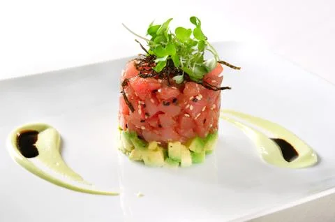 Ahi Tuna Tower Stock Photos