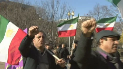 Ahmadinejad protest Stock Footage