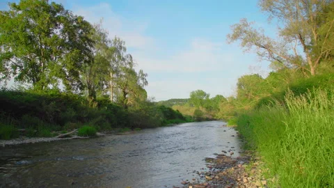 The Ahr River Ambience - Sinzig, Germany Stock Footage 132014723