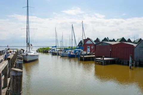 Ahrenshoop harbor Stock Photos