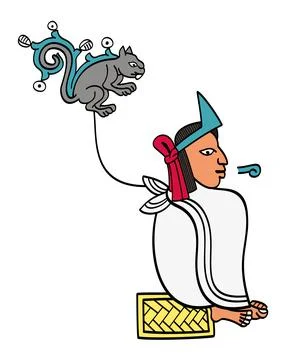 Ahuitzotl, eighth Aztec Emperor, the ruler of Tenochtitlan Stock Illustration