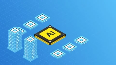 AI 3d isometric explainer animation for business strategy, global business  Stock Footage 252986726