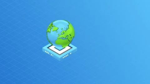 AI 3d isometric explainer animation for business strategy, global business  Stockbeeldmateriaal 252986768