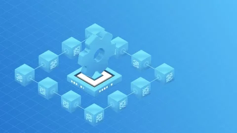 AI 3d isometric explainer animation for business strategy, global business  Stock Footage 252987117