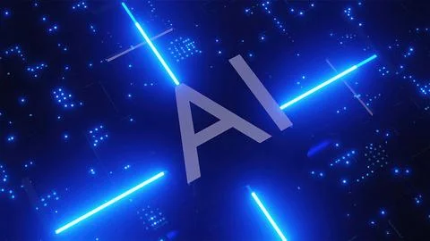 AI 3d text 스톡 일러스트