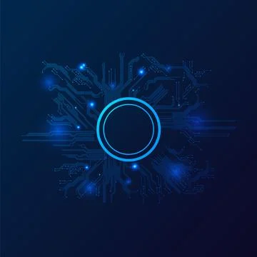 AI Abstract technology vector background. Dark background. Stock Illustration