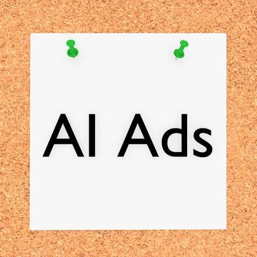 AI Ads concept 스톡 일러스트