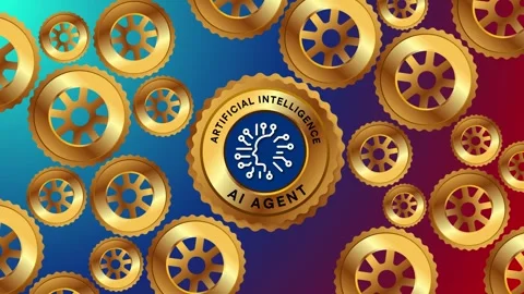 AI agent agentic artificial intelligence animated video virtual assistant Vídeo Stock 309381128