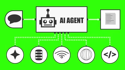 AI Agent Chat Interface with Virtual and Digital Assistant, Tools, AI Workf.. Stock Footage 320121922