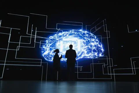 AI agent distributing assignments, interface and engineering team working Stock Photos