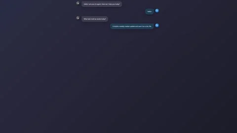 AI agent executes financial portfolio investment tasks. 스톡 동영상 336189874