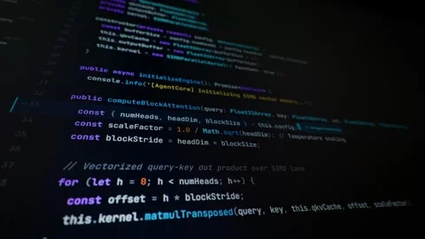 Ai Agent Generating Software Code in Vibe Coding Workflow Close-Up Stock Footage 347519559