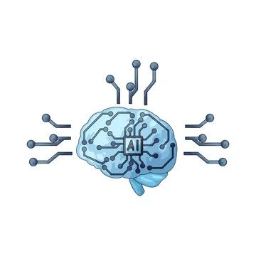 AI agent illustration Stock Illustration