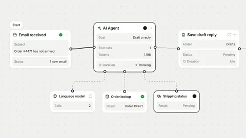 AI Agent Node Pipeline Software Development Workflow Horizontal Tech 動画素材 346935705