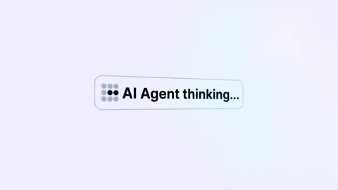 AI Agent Thinking Loading Animation - Modern AI Chatbot Interface Stock Footage 334637886