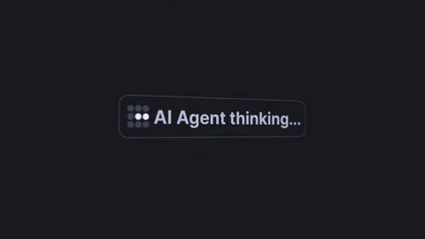 AI Agent Thinking Loading Animation - Modern AI Chatbot Interface Stock Footage 334637896