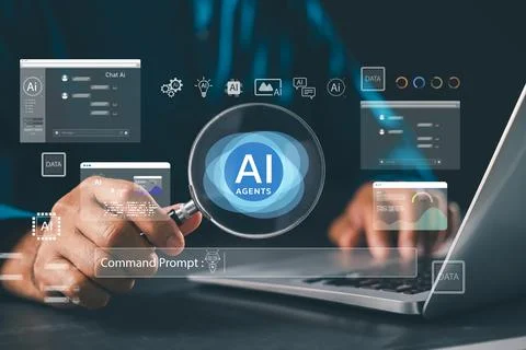 AI agent tool exploration provides smart system interface analysis featurin.. 写真素材