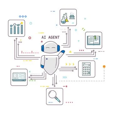 AI agents Stock Illustration