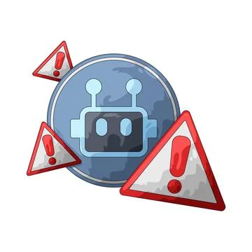 AI alert illustration Stock Illustration