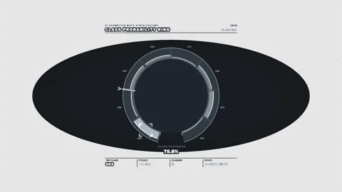 AI Algorithm Class Probability Ring Seamless Loop Stock Footage 342102716