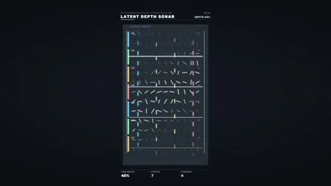 AI Algorithm Data Visualization HUD Seamless Loop Stockbeeldmateriaal 342102366