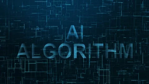 AI algorithm text data line technology animation Stock Footage 259544032
