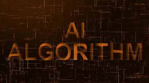 AI algorithm text data line technology brown color 스톡 일러스트