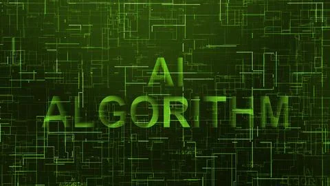 AI algorithm text data line technology green color イラスト素材