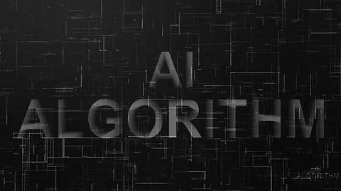AI algorithm text data line technology black white color 스톡 일러스트