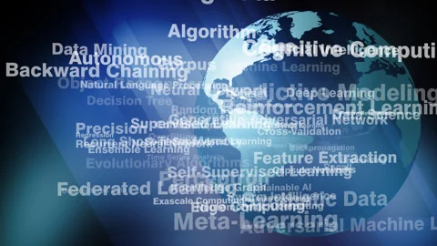 Ai algorithmic bias concern of mistrust and anxiety in background of self Stock Footage 270183891