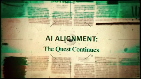 AI Alignment The Quest Continues Newspaper Style Headline Titles Stock Footage 320896338