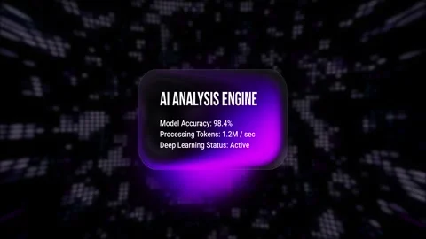 AI Analysis Engine Dashboard with Machine Learning Metrics Stock Footage 331168514