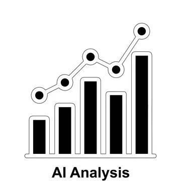 Ai analysis vector icon design. Stock Illustration