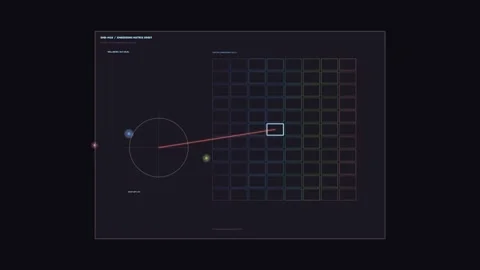 AI Analytics Dashboard Embedding Matrix Seamless Loop Stock Footage 342170867