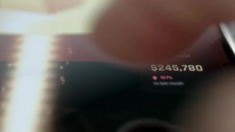 AI Analytics Financial Screen Showing 245780 Dollars Foto stock