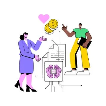 AI-Analyzed Impact Reporting abstract concept vector illustration. Stock Illustration