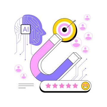 AI-Analyzed Reputation Management abstract concept vector illustration. Illustration